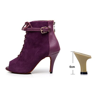 Bottines danse Nora violet Talons de 6 à 10cm