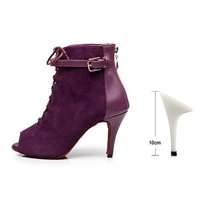 Bottines danse Nora violet Talons de 6 à 10cm