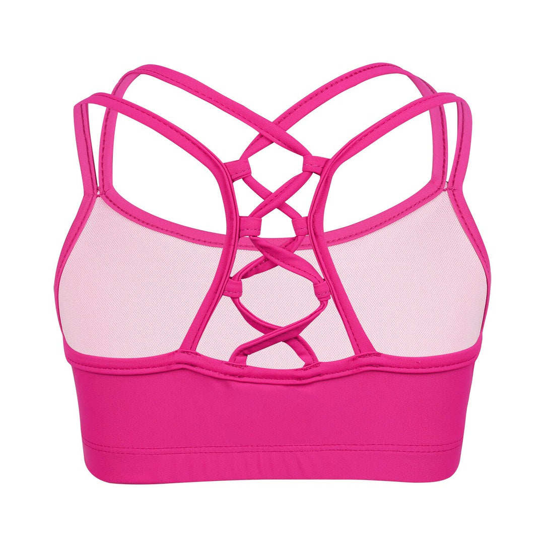 Brassière sport filles bretelles croisées au dos