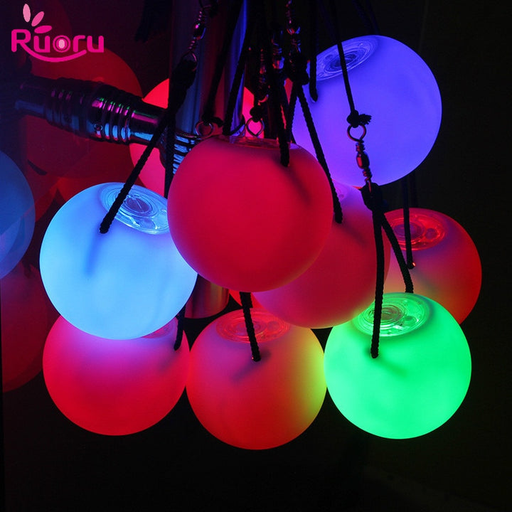 2 pieces belly dance balls LED performance