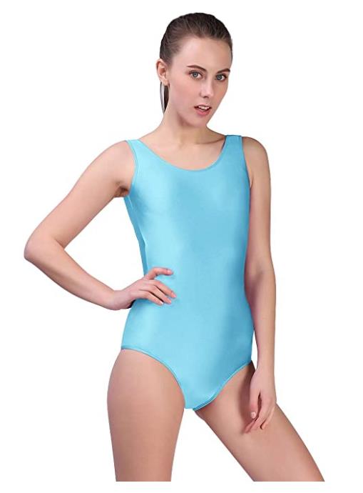 Justaucorps col rond sans manches Nathalie