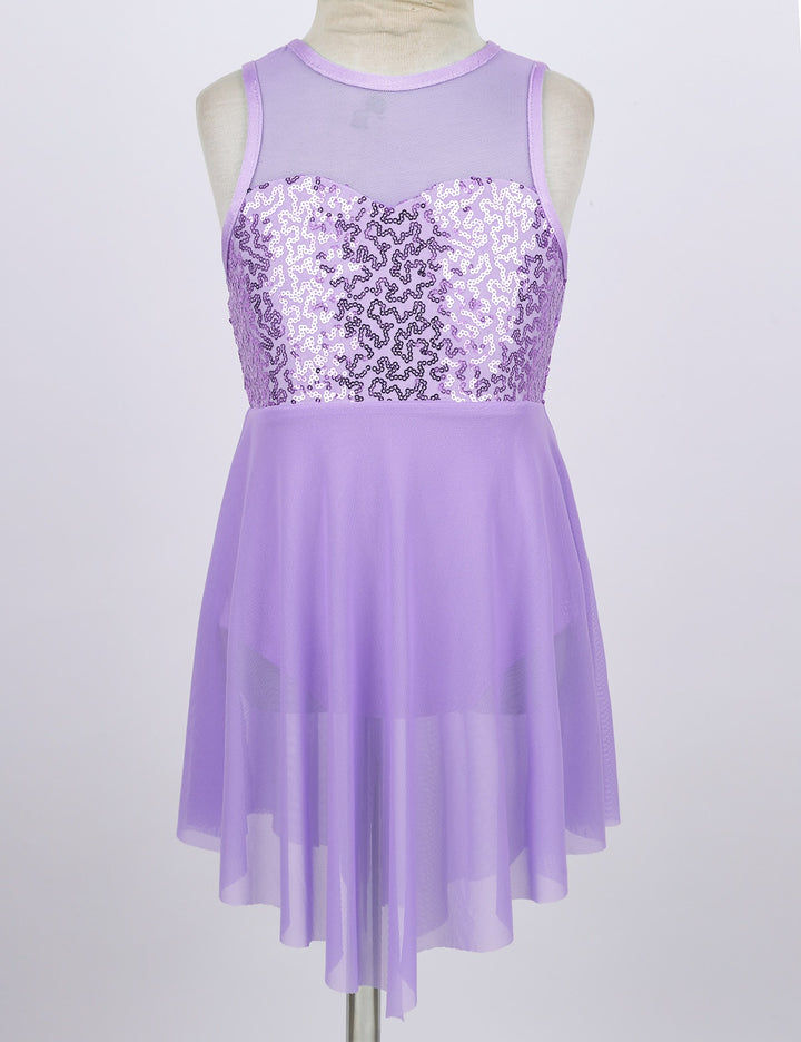 Robe asymétrique avec corsage paillettes Azima