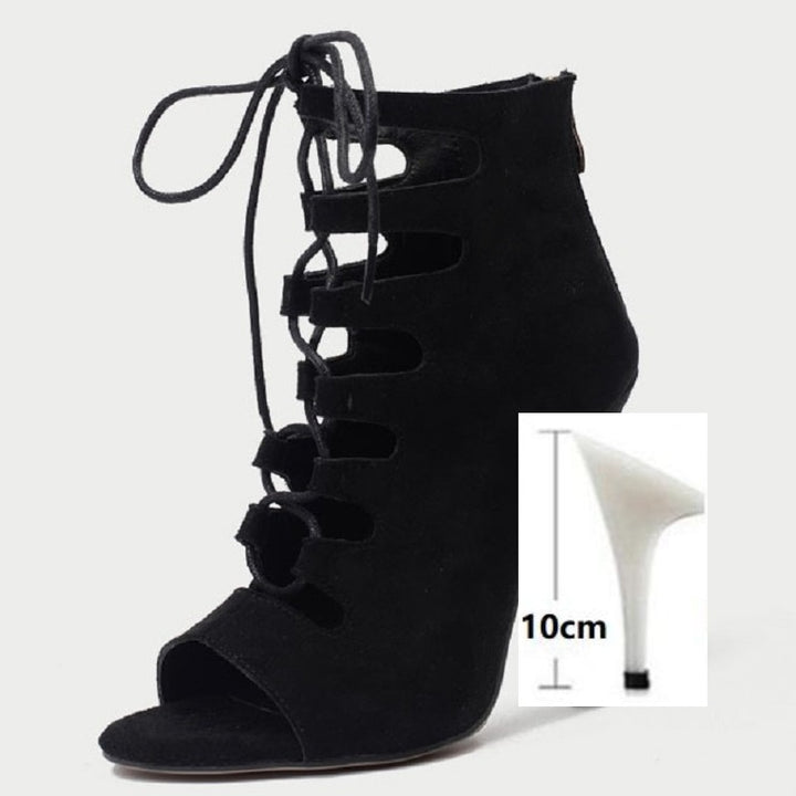 Bottines danse Mathilde noir Talons de 6 à 10cm