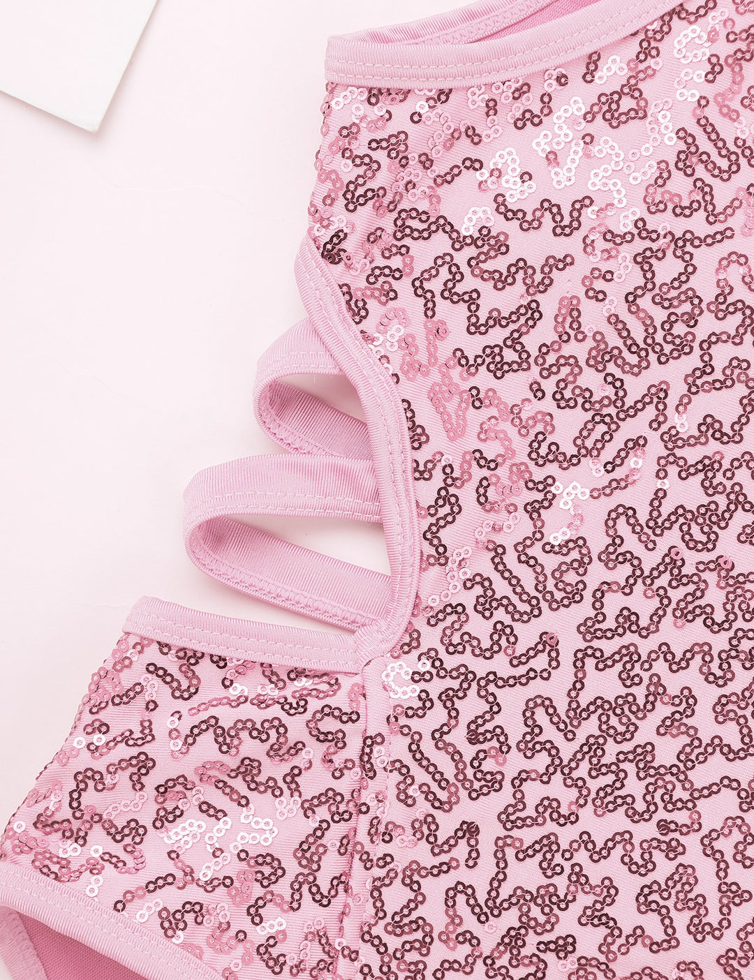 Justaucorps col officier sans manches paillettes Mahala