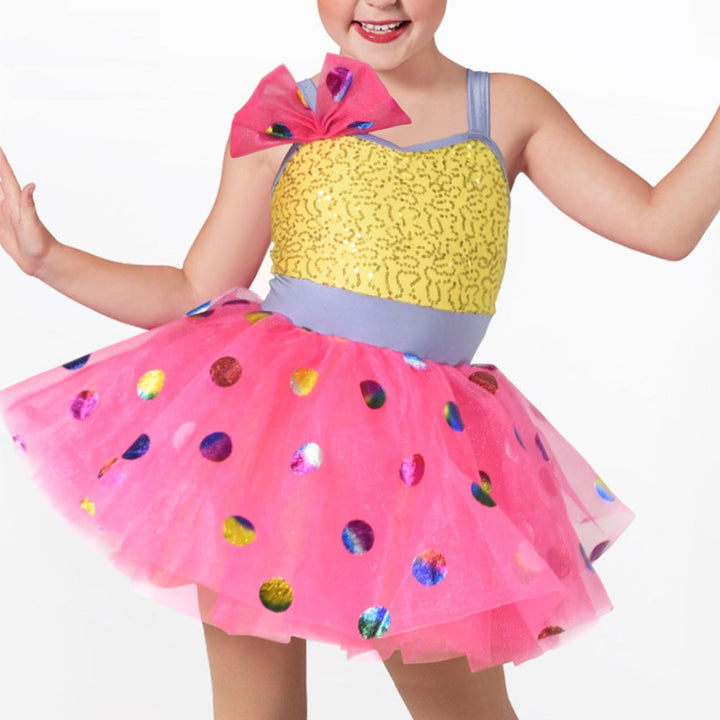 Costume Lola tutu or et rose paillettes