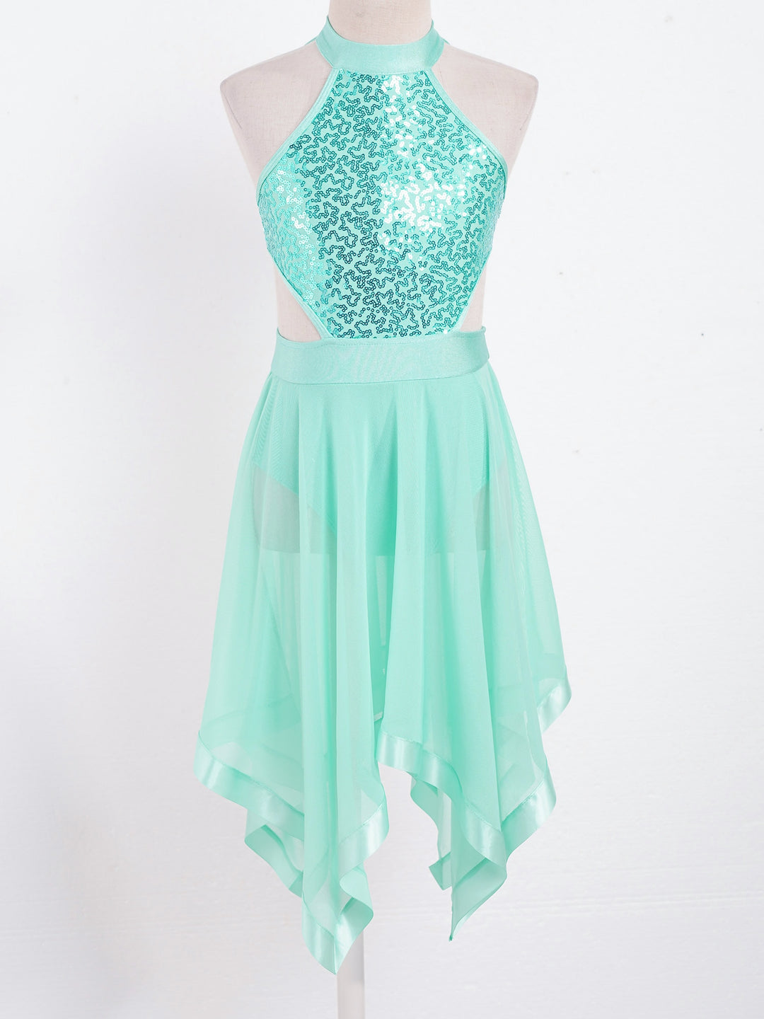 Robe asymétrique avec corsage paillettes Azima