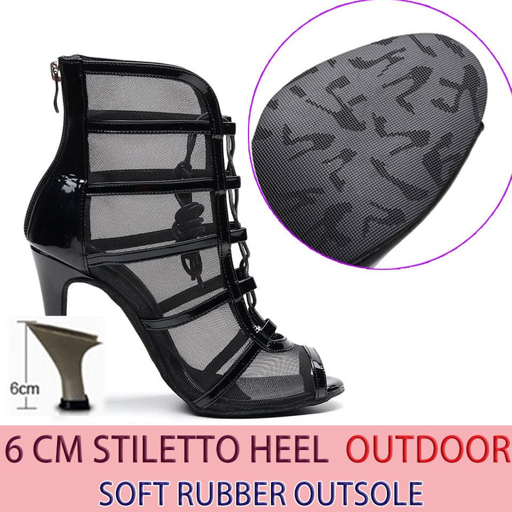 Bottines Ashwini noir semelle pour extérieur Talons de 6 à 10cm