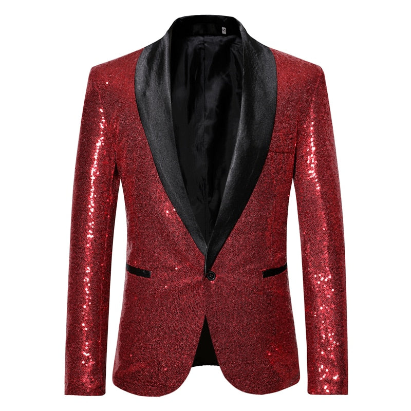Veste costume homme paillettes Eddy grande taille