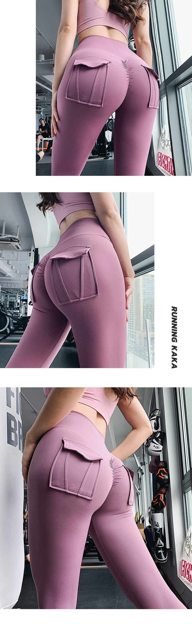 Legging taille haute avec poches arrière