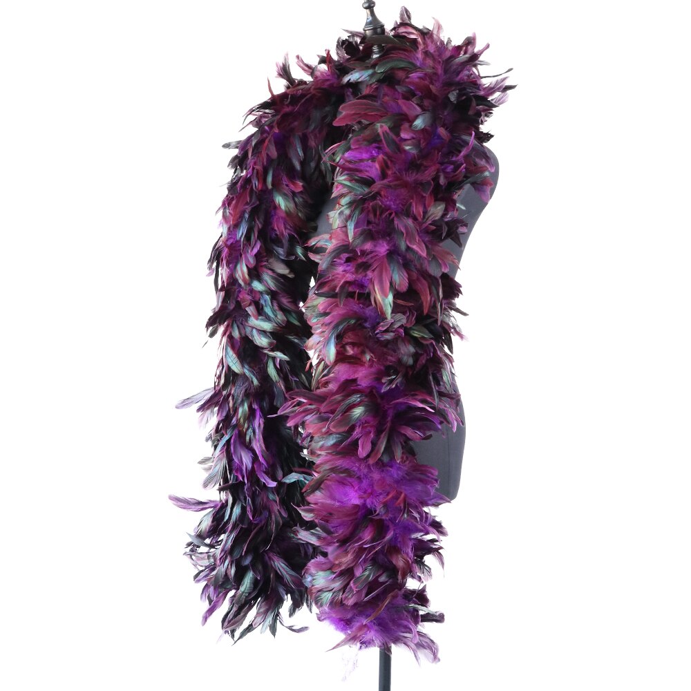 Boa en plumes de coq 2m bicolore