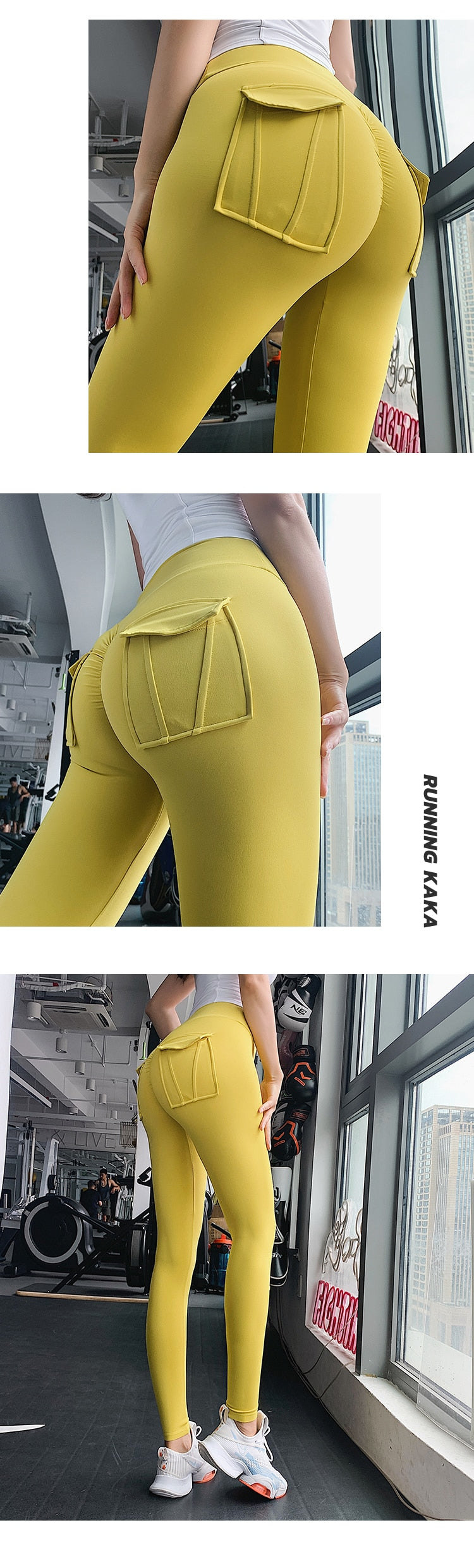 Legging taille haute avec poches arrière