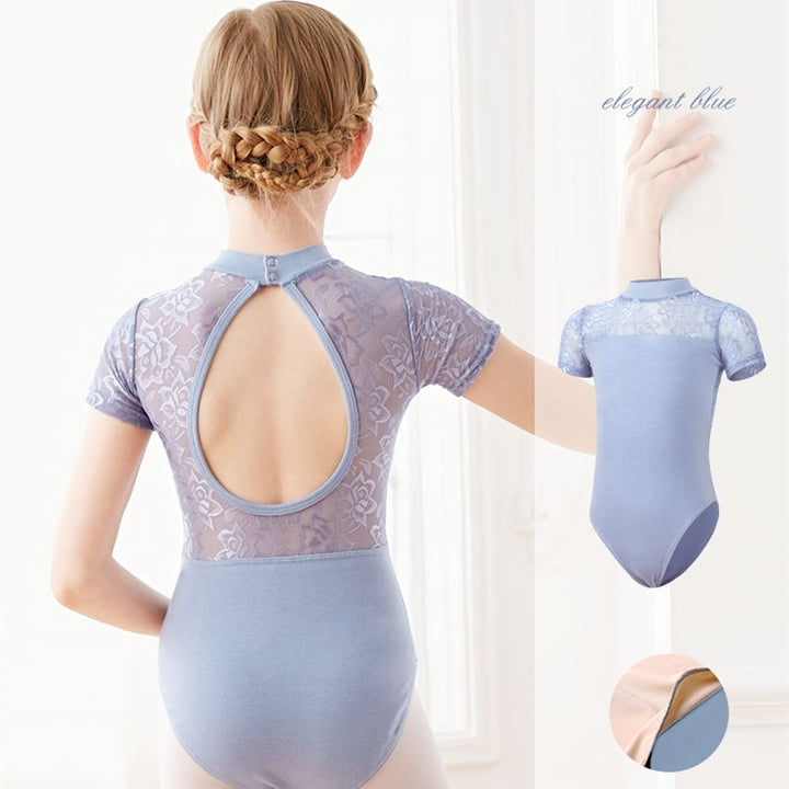 Justaucorps manches courtes avec dentelle Louison