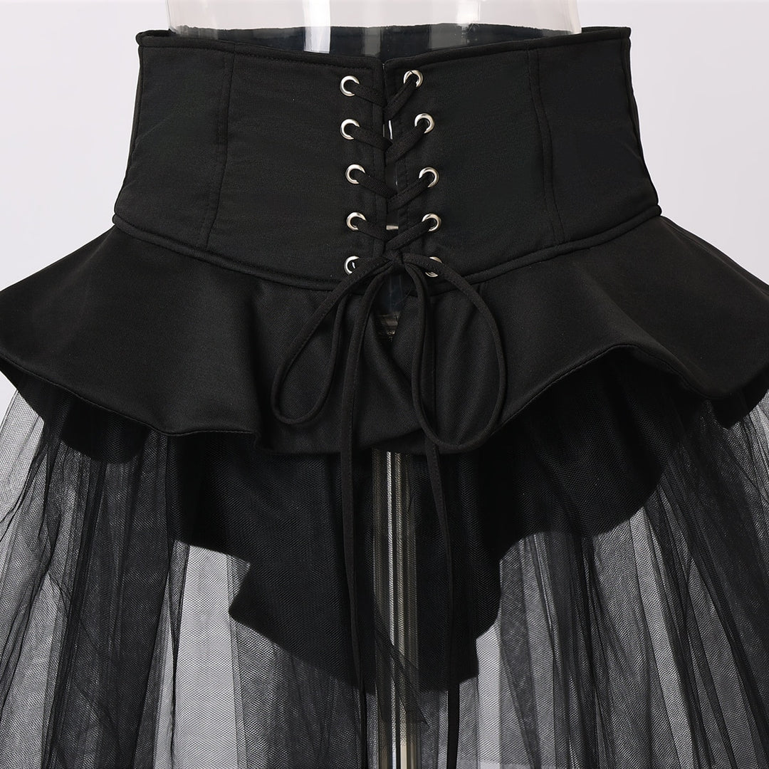 Ceinture corset avec jupe tulle coloris noir ou blanc