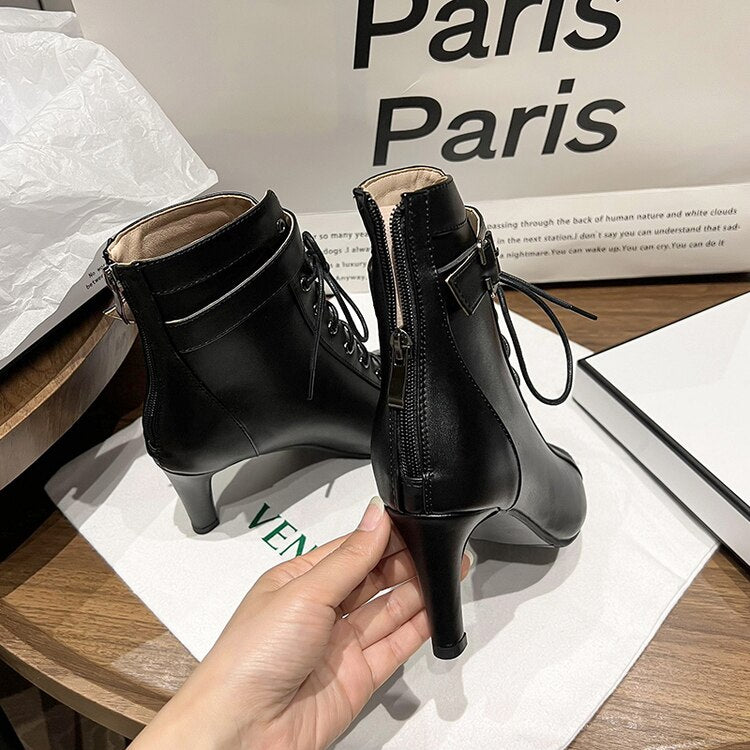 Bottines danse Paloma noir ou beige Talons de 7 à 9.5 cm