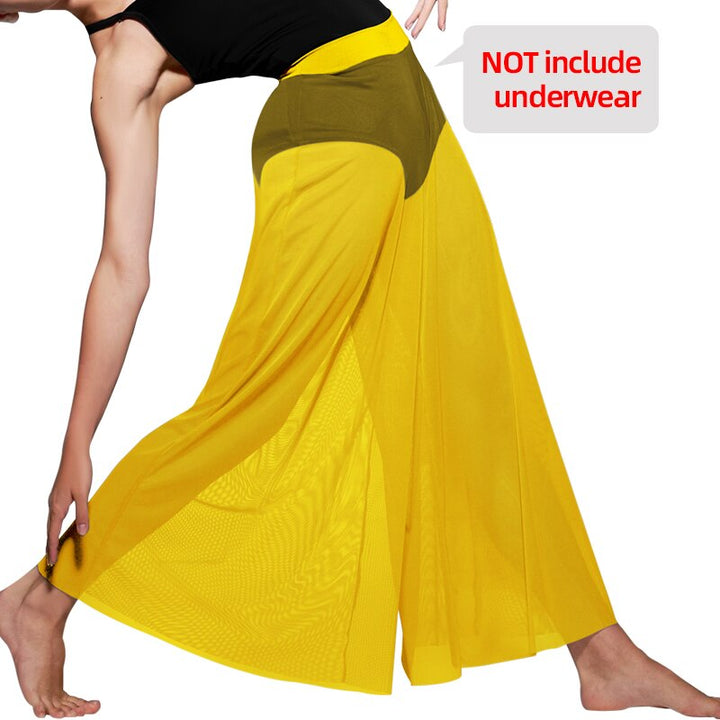 Pantalon Florence large en mesh transparent