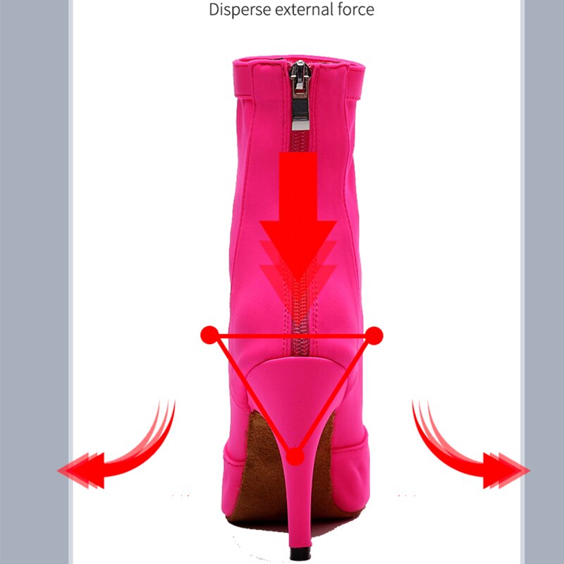 Bottines danse Assa rose Talons de 6 à 10cm