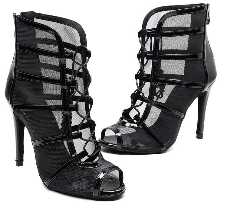 Bottines Ashwini noir semelle pour extérieur Talons de 6 à 10cm