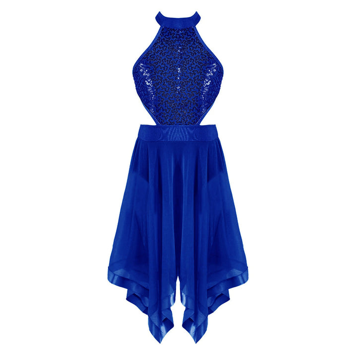 Robe asymétrique avec corsage paillettes Azima