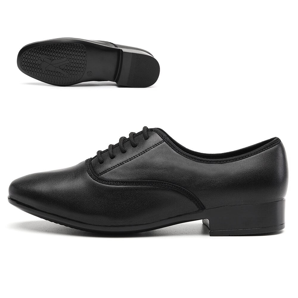 Chaussures danse hommes en cuir PU  coloris noir