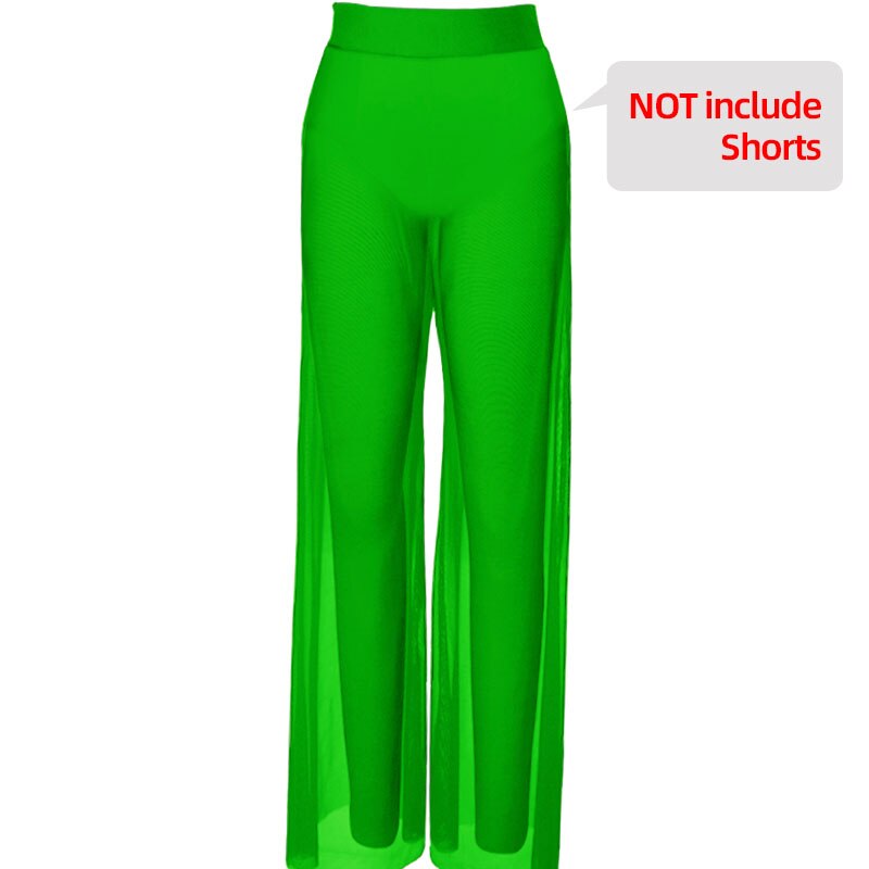 Pantalon Florence large en mesh transparent