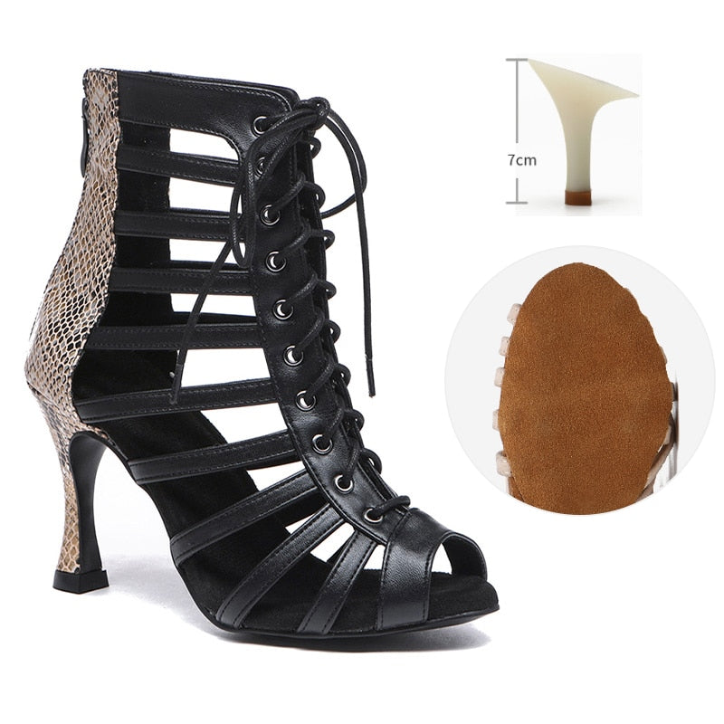 Bottines danse Émilie Noir et Or talon 7cm T37