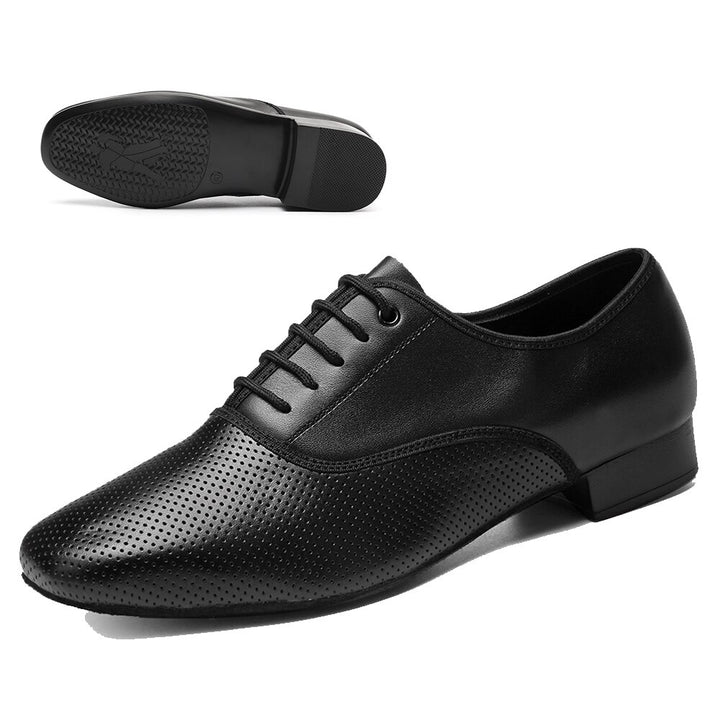 Chaussures danse hommes en cuir PU  coloris noir