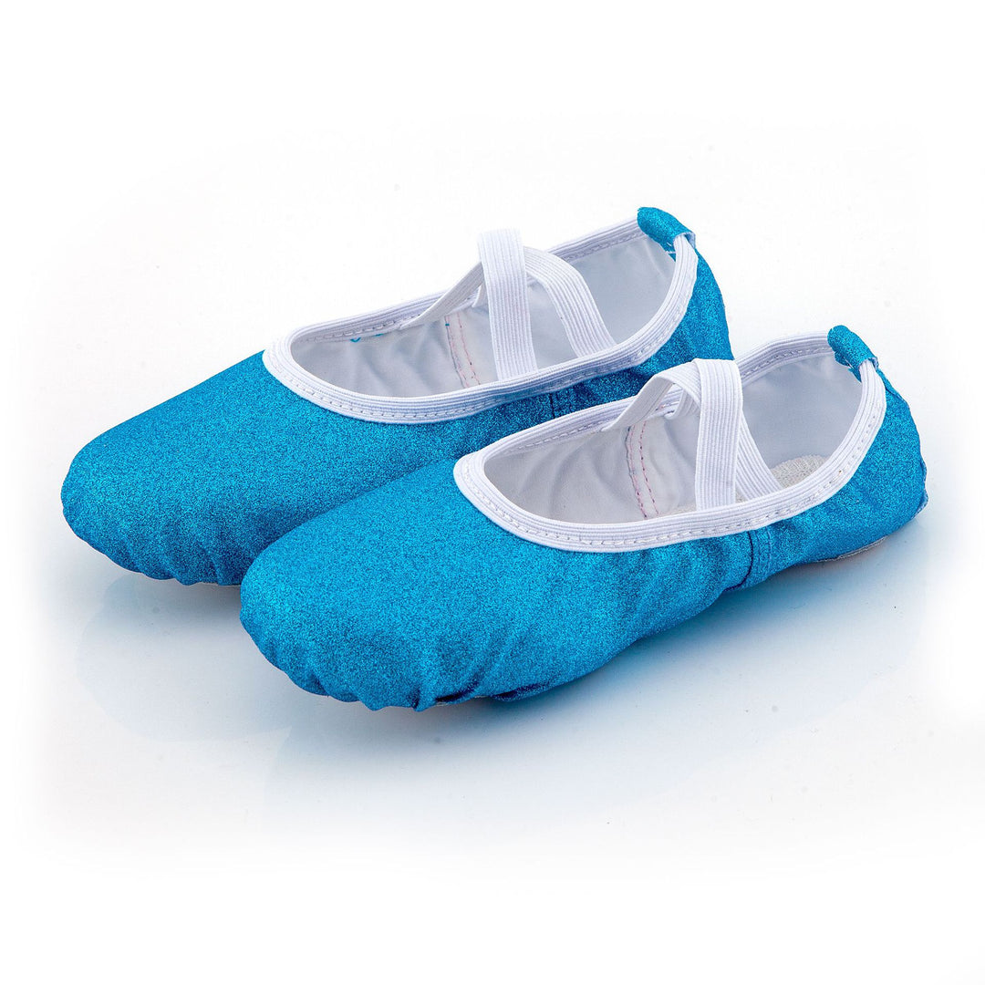 Chaussons Demi-pointes à paillettes couleur rose ou bleu