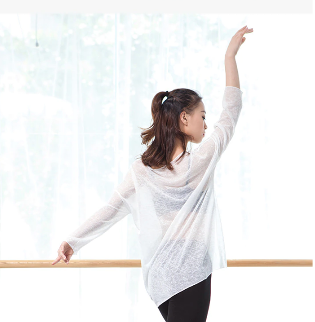 Top maille transparente manches longues Ainoa