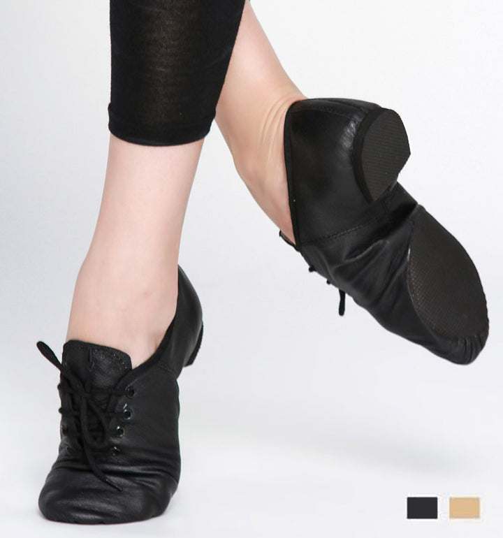 Chaussons Sneakers en cuir coloris noir ou tan