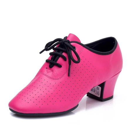 Sneakers de danse fuchsia avec talons de 3 ou 5cm