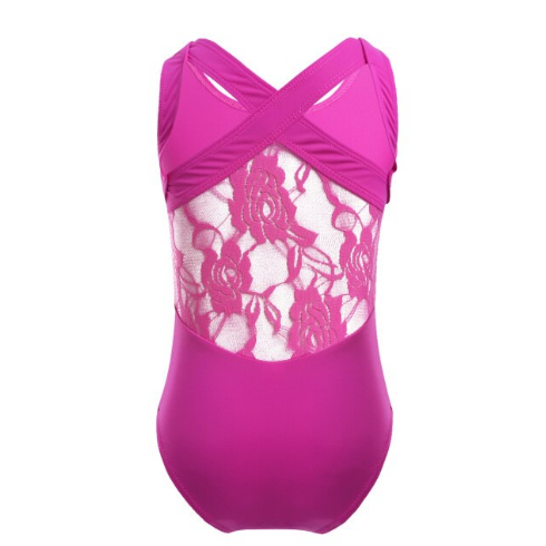 Justaucorps bretelles croisées dos dentelle Maena