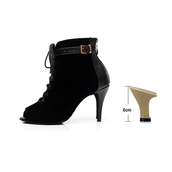 Bottines danse Nora noir Talons de 6 à 10cm