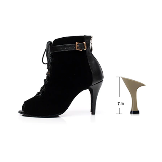 Bottines danse Nora noir Talons de 6 à 10cm