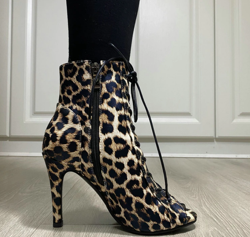 Bottines leopard Mercy Talons de 7 à 10cm