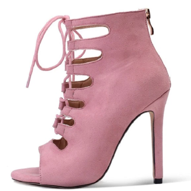 Bottines danse Mathilde rose Talons de 6 à 10cm