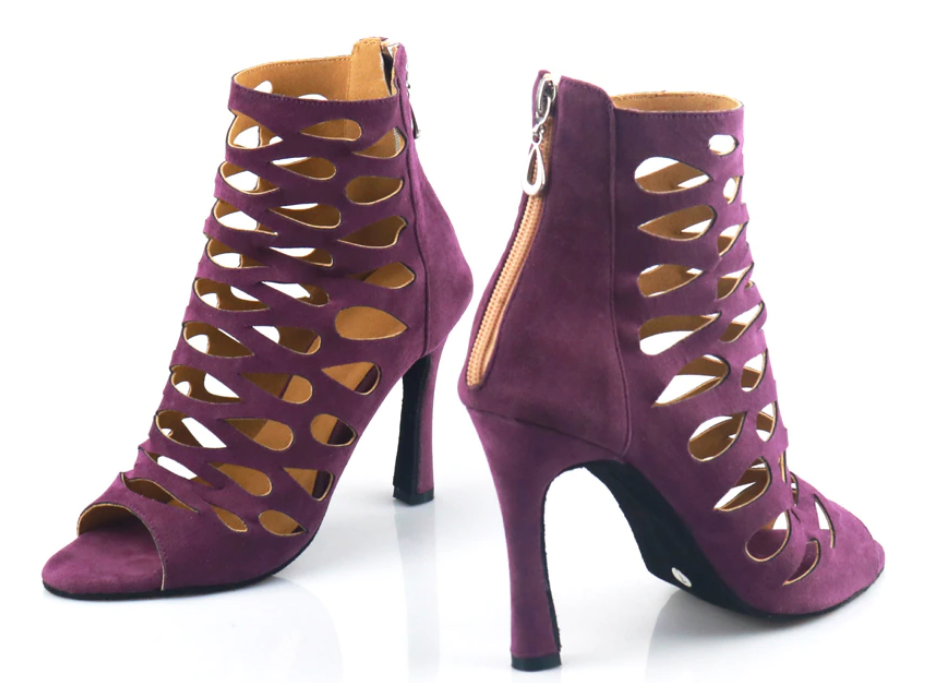 Bottines danse Kiara violet Talons de 6 à 10 cm