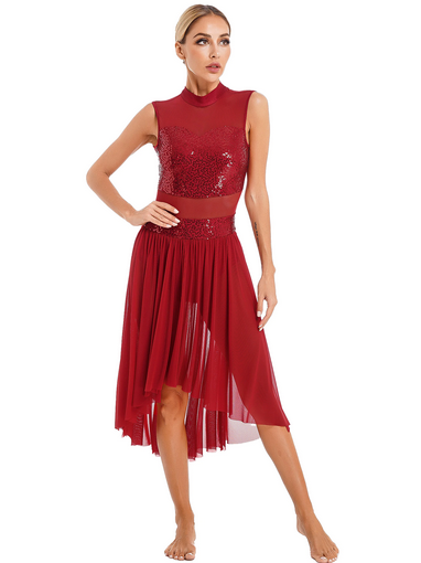 Robe sans manches Lyrical mesh et paillettes Jade