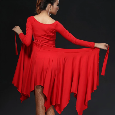 Jupe asymétrique danse latine 6 coloris au choix