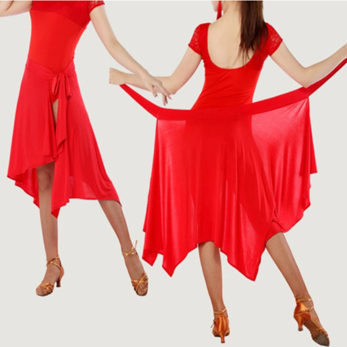 Jupe asymétrique danse latine 6 coloris au choix