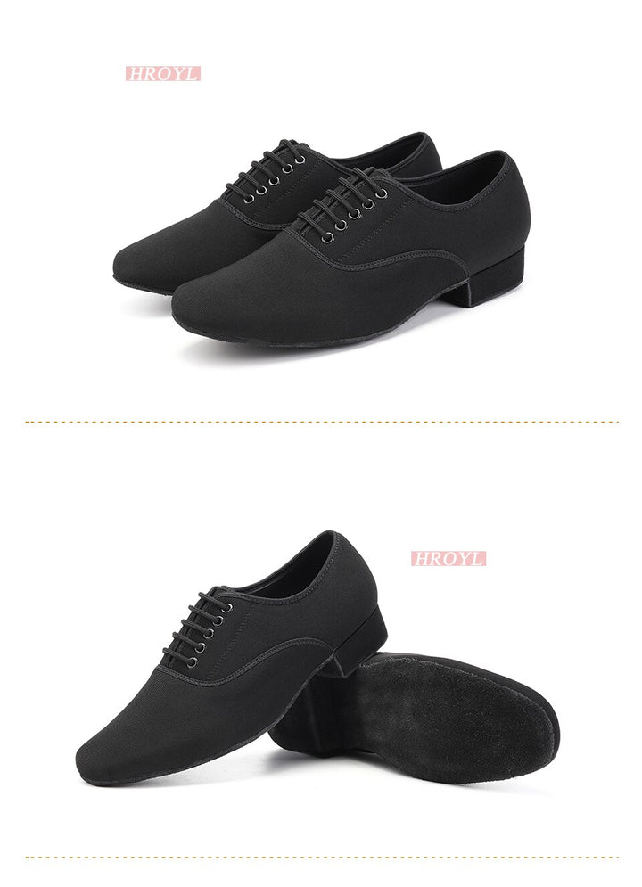 Chaussures danse hommes en cuir PU  coloris noir