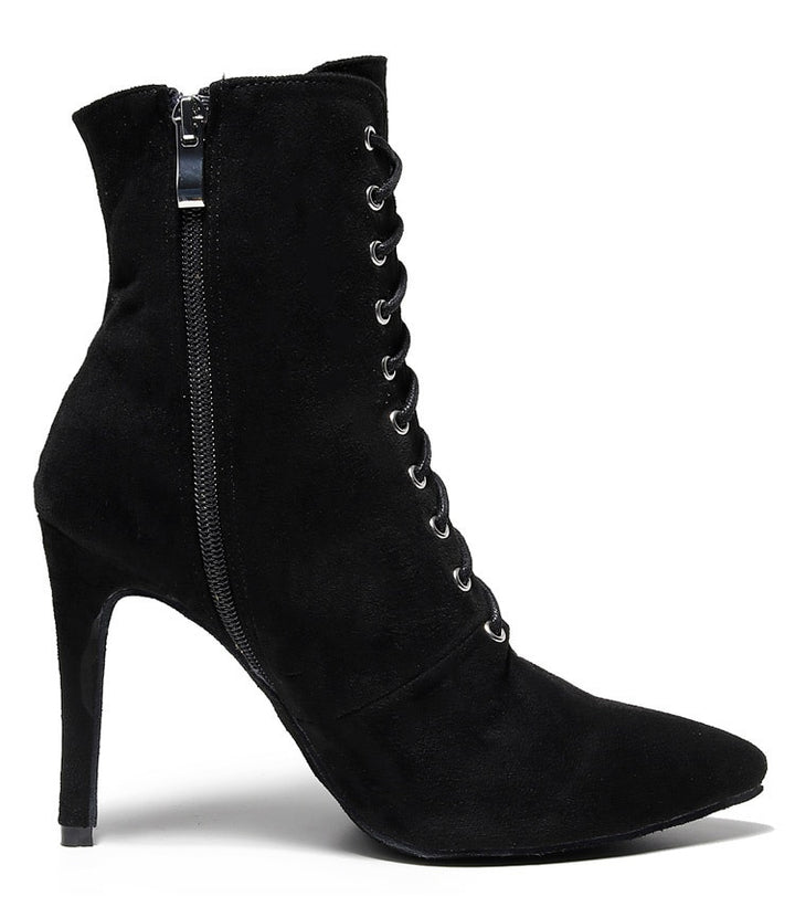 Bottines fermées danse Shayane noir Talons de 6 à 11cm semelle pour exterieur
