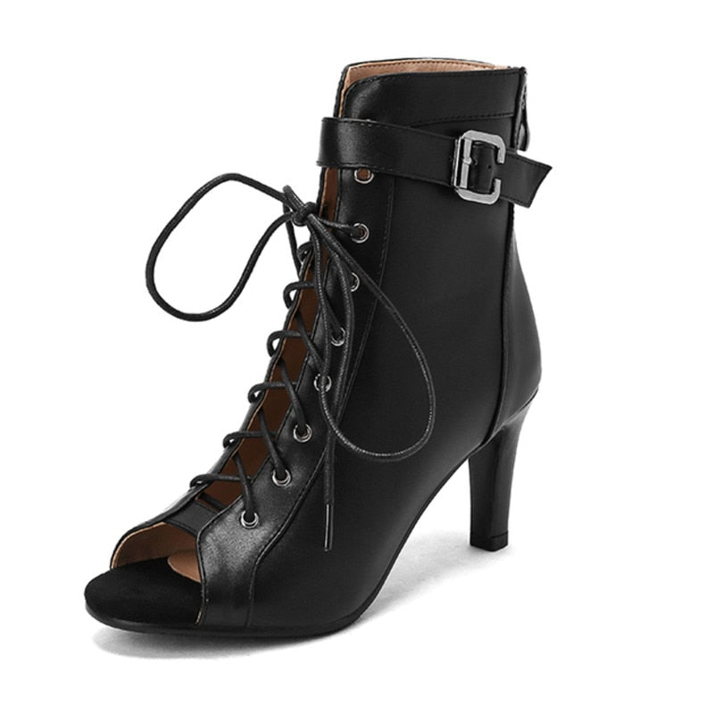 Bottines danse Paloma noir ou beige Talons de 7 à 9.5 cm