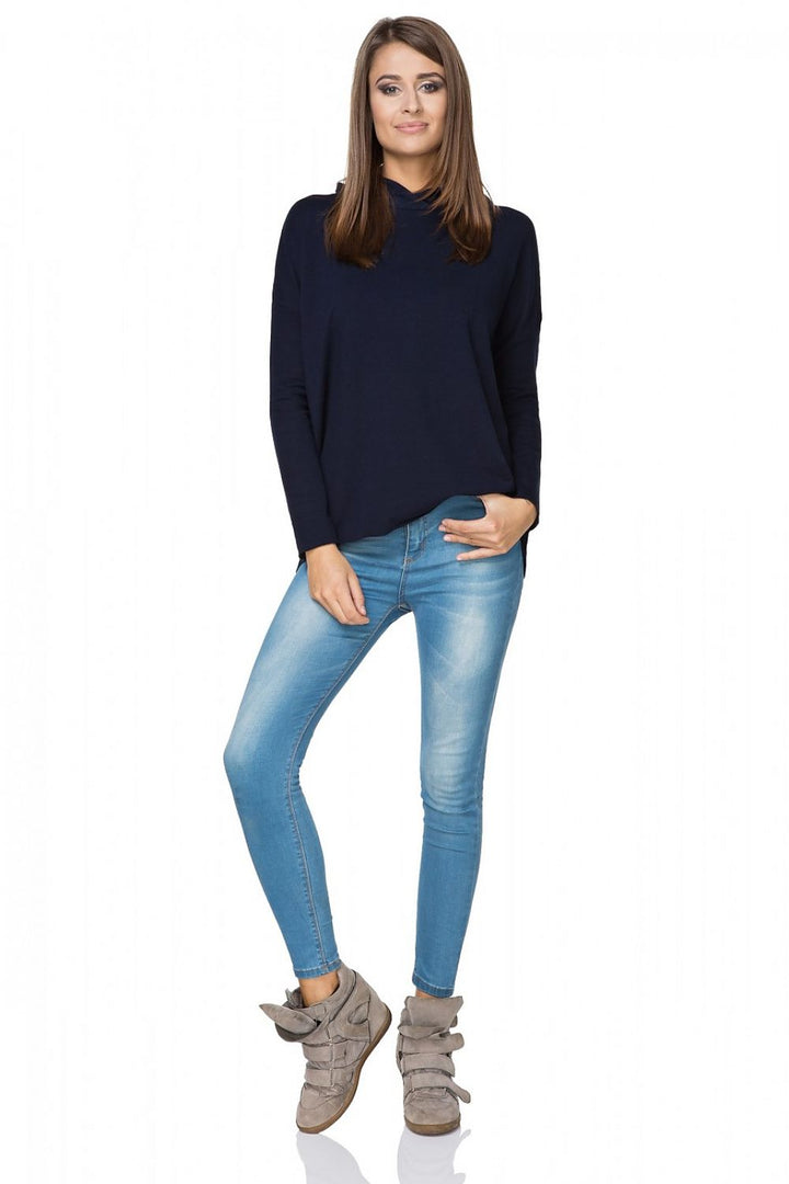 Sweat-shirt kimono avec capuche en tricot