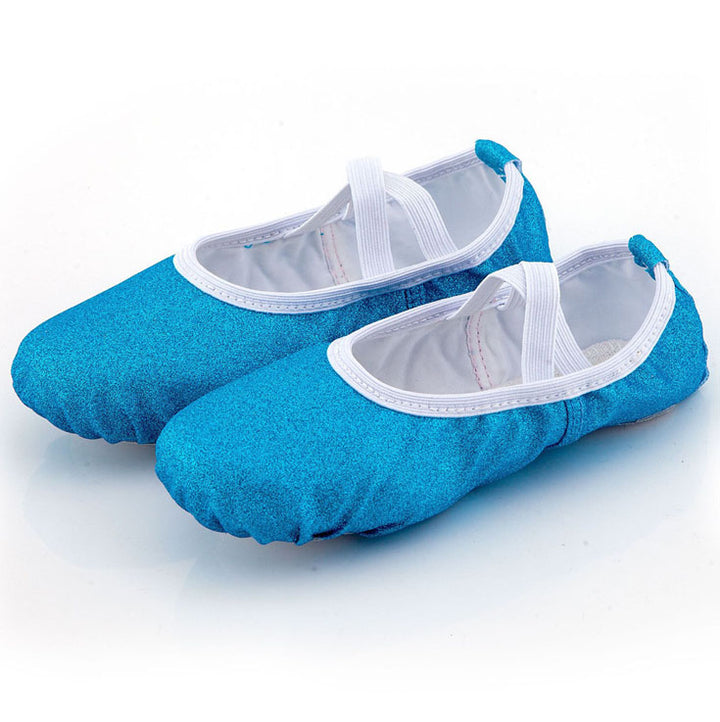 Chaussons Demi-pointes à paillettes couleur rose ou bleu