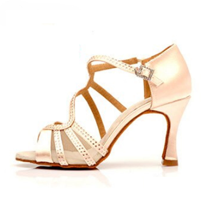 Chaussures de danse Mélania rouge ou chair Talons de 6 à 10cm