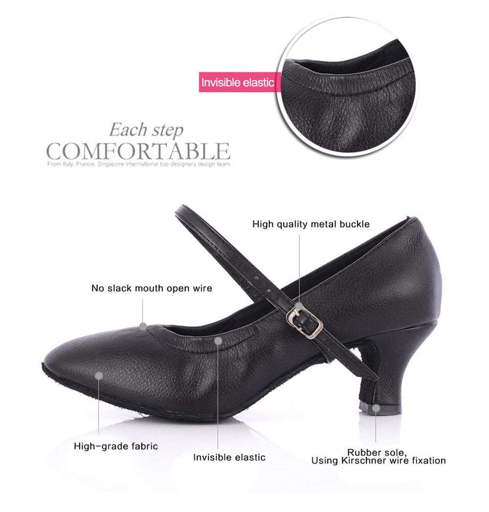 Chaussures de danse pour femme - 4 coloris au choix: noir, argent, champagne, blanc rosé  - Talons personnalisables hauteurs disponibles 5 ou 7cm - Dance Store