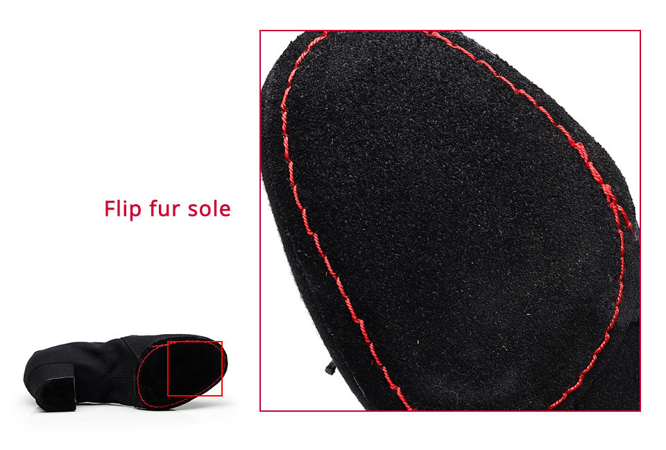 Chaussons de danse Classique demi pointes en toile à talons avec élastiques pour enfants & adultes - Hauteur de talons 4 cm - 5 coloris au choix: - Dance Store