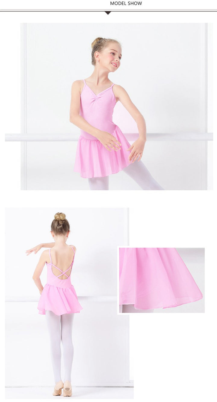 Justaucorps bretelles croisées avec jupette Cinzia