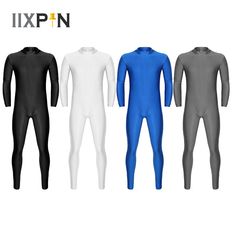 Combinaison Académique sans pieds à manches longues et col haut pour homme 4 coloris au choix - Dance Store