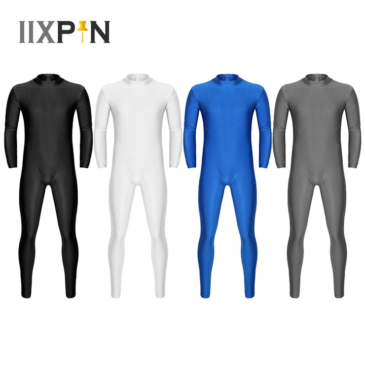 Combinaison Académique sans pieds à manches longues et col haut pour homme 4 coloris au choix - Dance Store